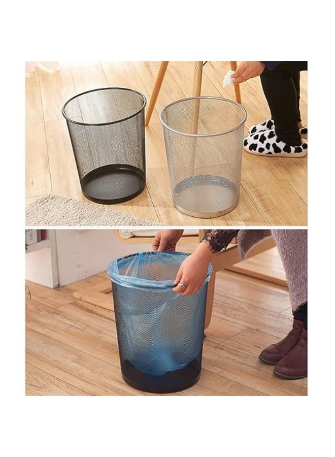 فيندكس سلة مهملات شبكية معدنية | سلة مهملات للمكتب والمنزل | سلة مهملات شبكية فولاذية متينة | تصميم أسود عصري - Image 3